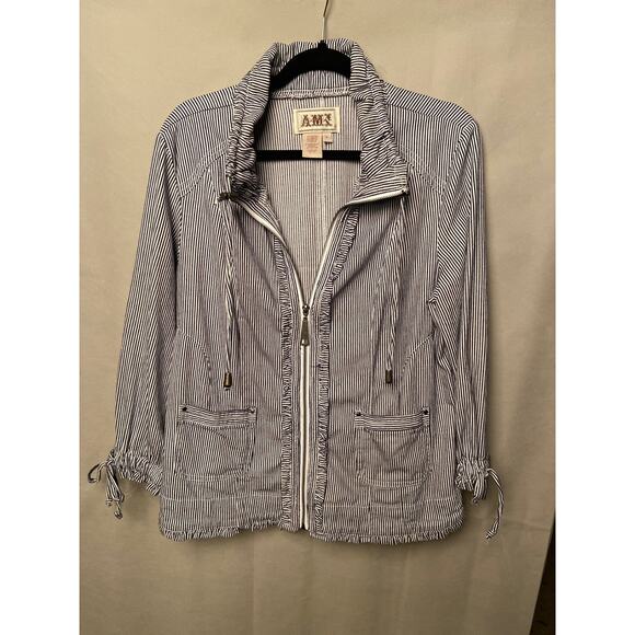 AMX Ruffled Cotton Jacket.  Size L - Picture 2 of 6